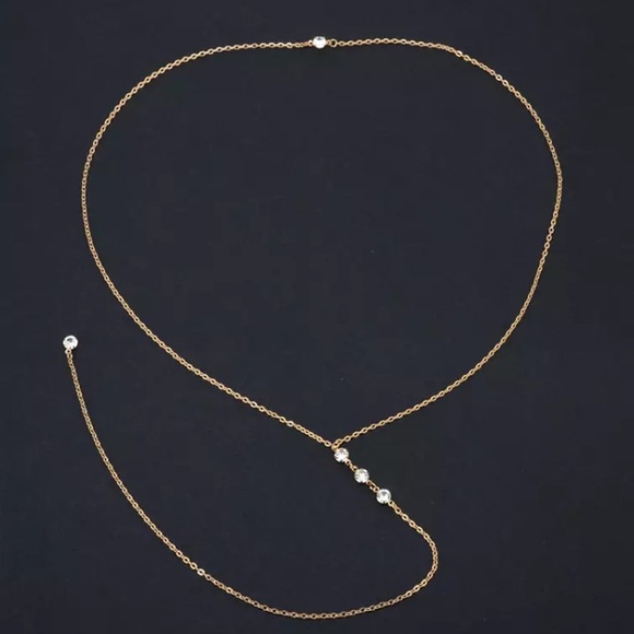 ⚜️𝟯𝟬%𝗢𝗙𝗙 𝗯𝘂𝗻𝗱𝗹𝗲𝘀 𝟯+⚜️ NEW Gold Drop Body Chain Choker - Picture 4 of 12